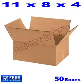 Unbranded 50 - 11x8x4 Cardboard Boxes 32-ECT Mailing Packing Shipping Corrugated Carton