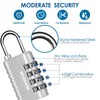 4 Pack Combination Lock, 4-Digit Padlock Keyless, Resettable Metal Luggage