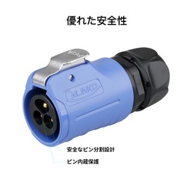 CNLINKO LP-20 3 Pin Screw Lock Waterproof Connector IP68 M20 Aviation Circular Quick Plug No Soldering Male Plug & Female Socket (LP20-3Pin)
