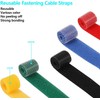 30PCS Adjustable Reusable Cable Ties Straps 12mmx150mm Hook and Loop