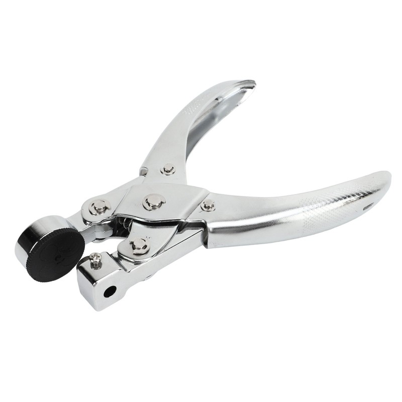 Hole Punch Plier Zinc Alloy Sliver Handheld Paper Puncher Tool
