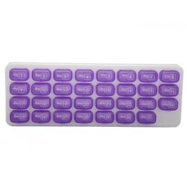 Monthly Pill Organizer, One Month Small Compartments 31 Day Box Organizerd 30 Day Pill 4 Week Cases for Home Travel by Weeks with Dust-Proof Container Pills/Vitamin/Fish Oil/Supplements