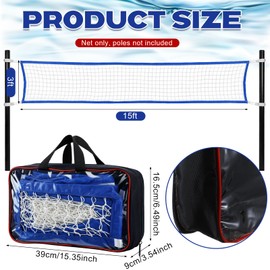 Thenshop 15x3 ft Pool Volleyball Net for Inground Pools with 4 Metal Buckle and Storage Bag Durable Upgraded Swimming 2026 Newly Upgraded Volleyball Net for Summer Family Party and Adult Games