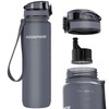 Nakii Filtered Water Bottle, Leakproof, BPA-Free, Motivational Markings, Travel, Everyday