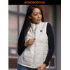 ORORO Women's Lightweight Heated Vest with Battery Pack (White,L)