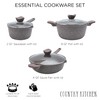 Country Kitchen Non-Stick Cast Aluminum Cookware Set - Durable Kitchen