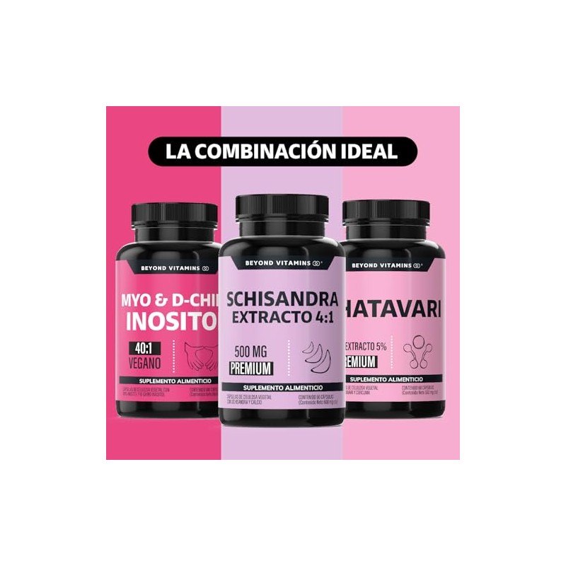 Beyond Vitamins | Schisandra Extracto 4:1 500mg, Cápsulas VCaps veganas,