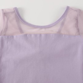AOQUNFS Girls' Mesh Long Sleeve/Sleeveless Ballet Body Kids Turn Leotards Girls Gymnastics Suit AM3000ZX, am3000zx-purple