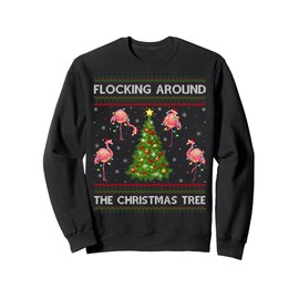 Flamingo Ugly Christmas Sweater Style Flamingo Bird Xmas Sweatshirt