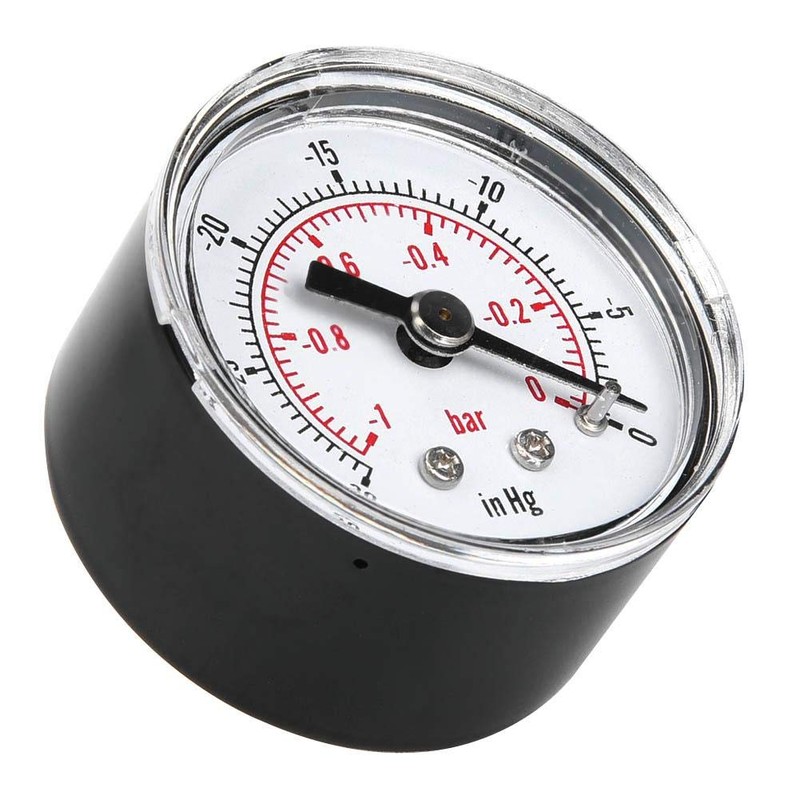 Axial Pressure Gauge Back Mount 1/8" BSPT Industrial Vacuum Pressure