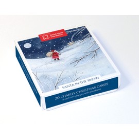 British Heart Foundation Santa In The Snow Pack of 20 Charity Christmas Cards with White Envelopes
