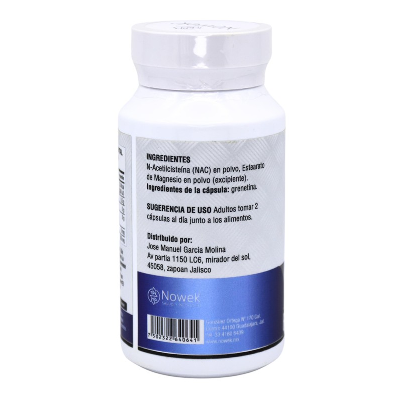 Nowek | NAC (N-Acetilcisteína) 500 mg | 60 Cápsulas |