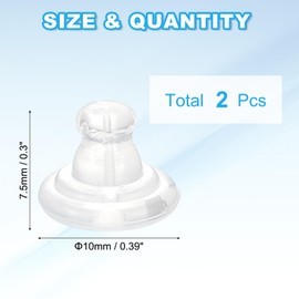 PATIKIL 2 Pcs 925 Sterling Silver Earring Backs Replacements, Locking Earring Backs Earring Stopper Secure Locking Charm for Studs, Heavy Droopy Earrings, Clear