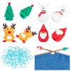 BENECREAT 68-Piece Christmas Needle Cap Christmas Tree Santa Claus Snowman