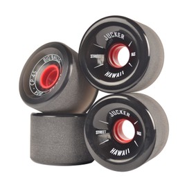JUCKER HAWAII Longboard Wheels Street Balls Longboard Wheels Large 74 mm 80A Big Balls Black