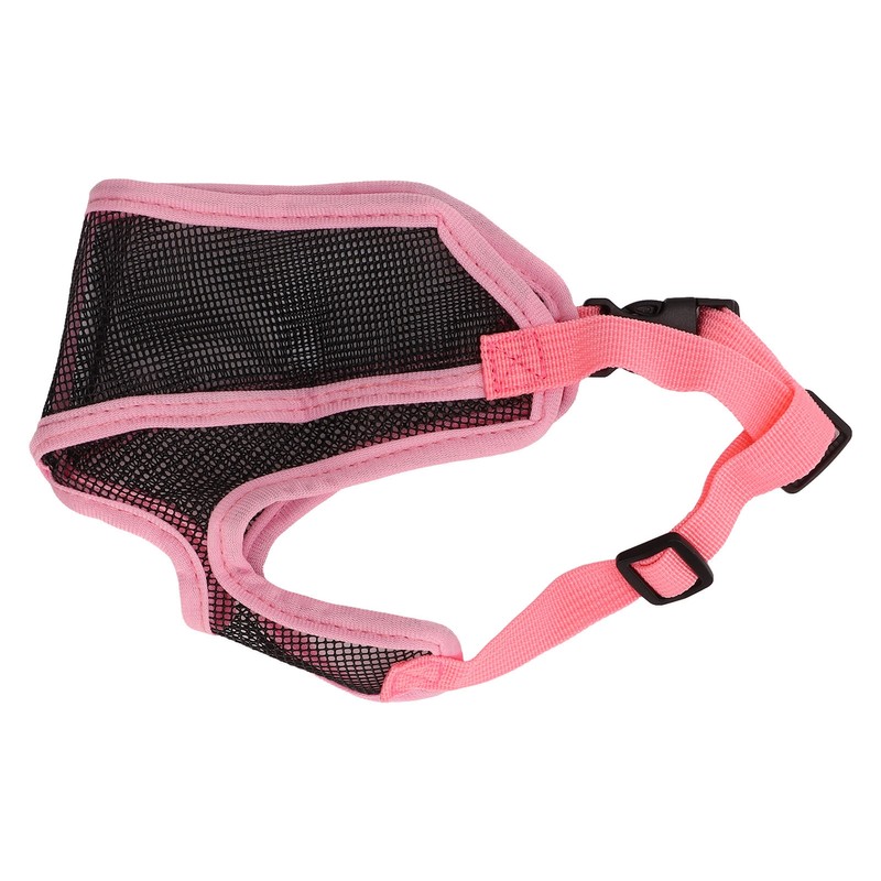 Short Snout Dog Muzzle Adjustable Breathable Prevent Biting Chewing Dog