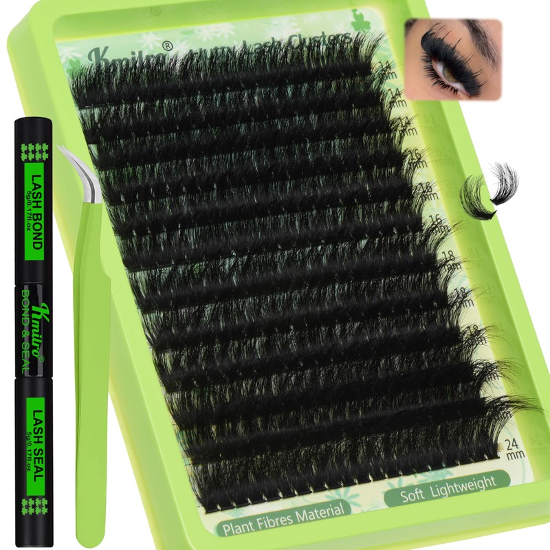 Lash Clusters Kit 14-24mm 180D Volume Clusters Eyelash Extensions 240Pcs