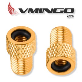 VMINGO Adaptador Valvula Bicicleta Presta Francesa - Schrader Americana Empaque O´Ring Sellado Adaptador Convertidor (2 Piezas)