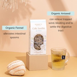 Colic Soothe - Organic Tea For Babies |15 Biodegradable & Non-GMO Tea Pyramids | Natural Remedy For Calming Colic, Reflux | Aniseed & Fennel Blend | Made By Midwives
