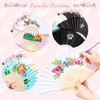 Grosun Paper Fans Paper Hand Fan Bamboo Folding Fan Handheld