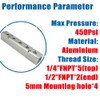 Qolekog Quality 5 Way 7 Port Air Manifold 1/2" NPT