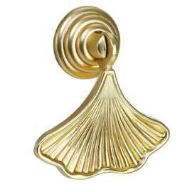 Hedume 16 Pack Ginkgo Leaf Shape Knob Handles, Golden Drop Pendant Pull Handle, Decorative Golden Leaf Shape Knob Door Handle for Kitchen Bathroom Cabinet Door Drawer
