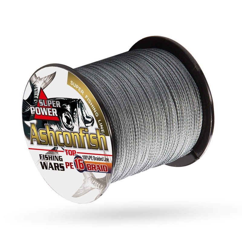 Ashconfish 16 Strands Gray 1000M PE Line Fishing Line