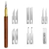 Wooden Handle Precision Craft Knife Set, Utility Exacto Knife Kit