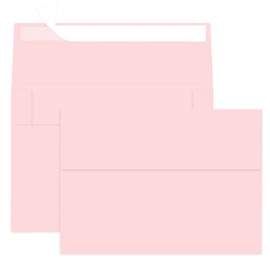 RINRDA 4x6 Envelopes pink For Invitation,Pink A6 envelope 4.75 x 6.5 inch, 4X6 Envelopes for A6 cards,Self Seal envelopes for weddings, greeting cards,baby shower,photos,birthday (Pink)