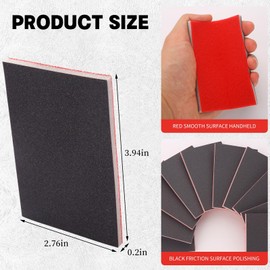 24 Pcs 400 Grit Sanding Sponge, Sanding Sponges for Wood, Soft Foam Hand Sander Block Wet Dry Sanding Pads for Automobile Wood Furniture Metal Drywall Polishing