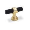 KOMOTIA 10 Pack Cabinet knurled Knobs Matte Black and Brushed