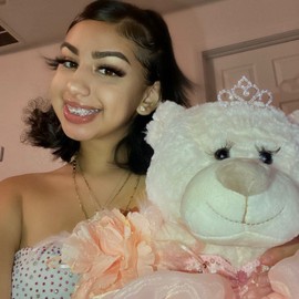 KINNEX COLLECTIONS SINCE 1997 20" Quince Anos Quinceanera Last Doll Teddy Bear with Dress (Centerpiece) ~ ARC16831-16R (Navy Blue)