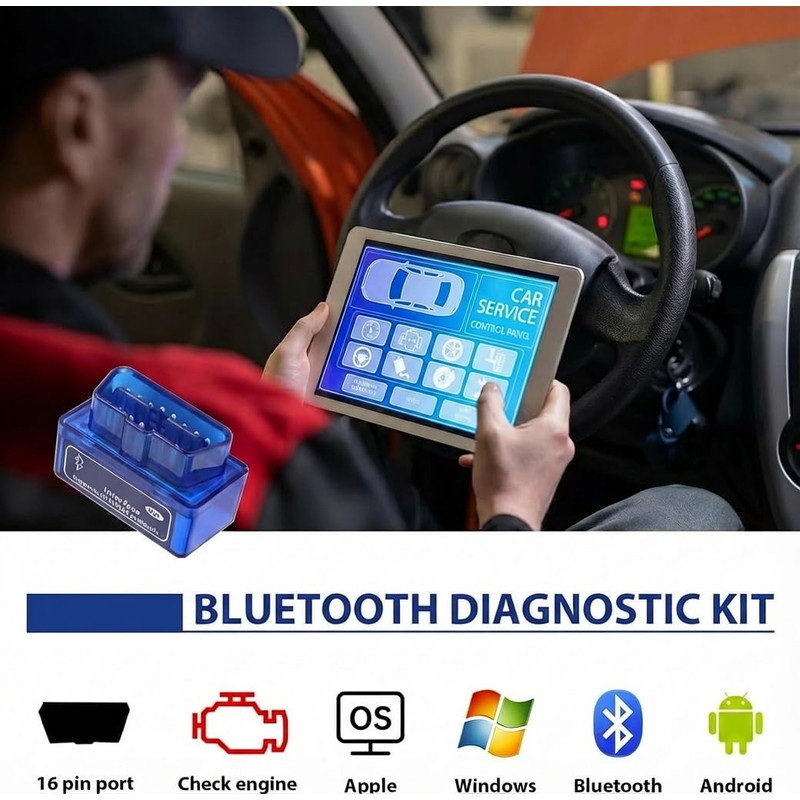 Mini Bluetooth Code Reader, Scanner Car Automotive Engine Scanner for