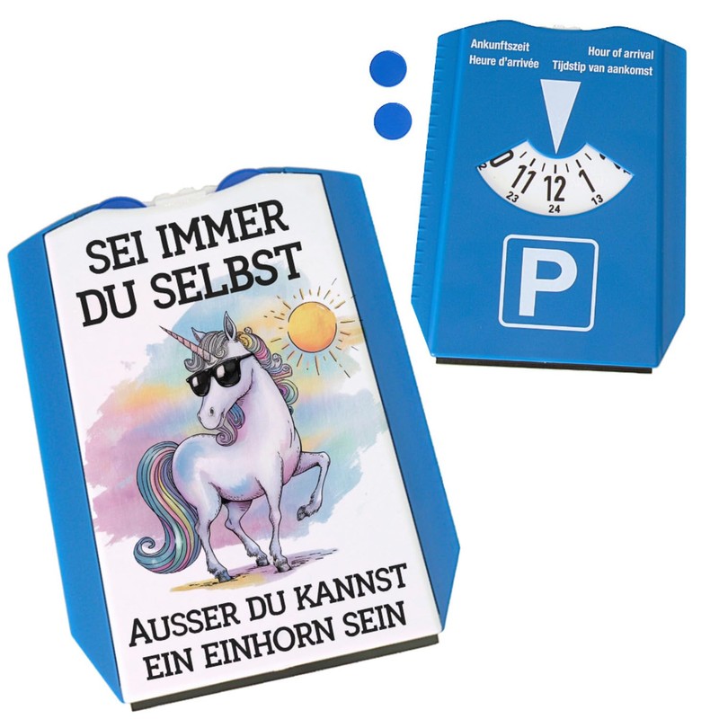 Unicorn with Sunglasses Parking Disc Be A Unicorn for Fun