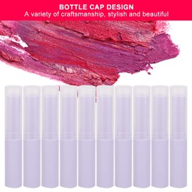 Lip Gloss Tubes Empty Containers, 10Pcs Empty Lip Balm Tube Lip Gloss Container Diy Lipstick Making Accessory Cosmetic Holder Home Diy Cosmetic Tube Tools For Lipstick Lip Balm Lip Gloss(Purple)