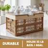 33L Collapsible Crate for storage, Plastic Milk Crate,17inch Collapsible Crates
