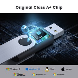 32 GB Memory Stick 5 Pack, KOOTION Bulk USB Stick Swivel Flash Drive 32 GB Pen Drive Thumb Drive Jump Drive Computer Data Storage (5 Pack Mixcolor)