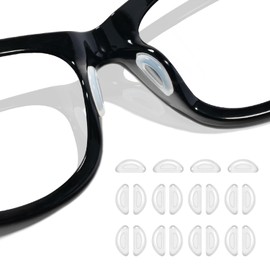 Consss 10 Pairs Eyeglass Nose Pads for Glasses Anti Slip, Soft Adhesive Silicone Glasses Nose Pad Cushion, 1.5 x 7 x 15mm Nose Grips for Glasses, Sunglasses, Eye Wear