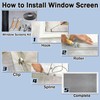 King&Charles Window Screen Door Repair/Replacement Kit, Include Black Screen Mesh