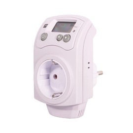 Mauk Digital Thermostat with Socket for Heating, Heaters, Infrared Heating, Cooling Devices, Universal, Socket Thermostat, Programmable, White