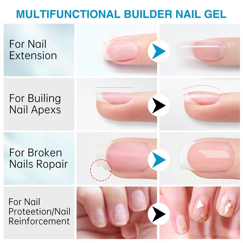 Builder Gel, Builder Base, 5 In 1 Nail Builder Gel