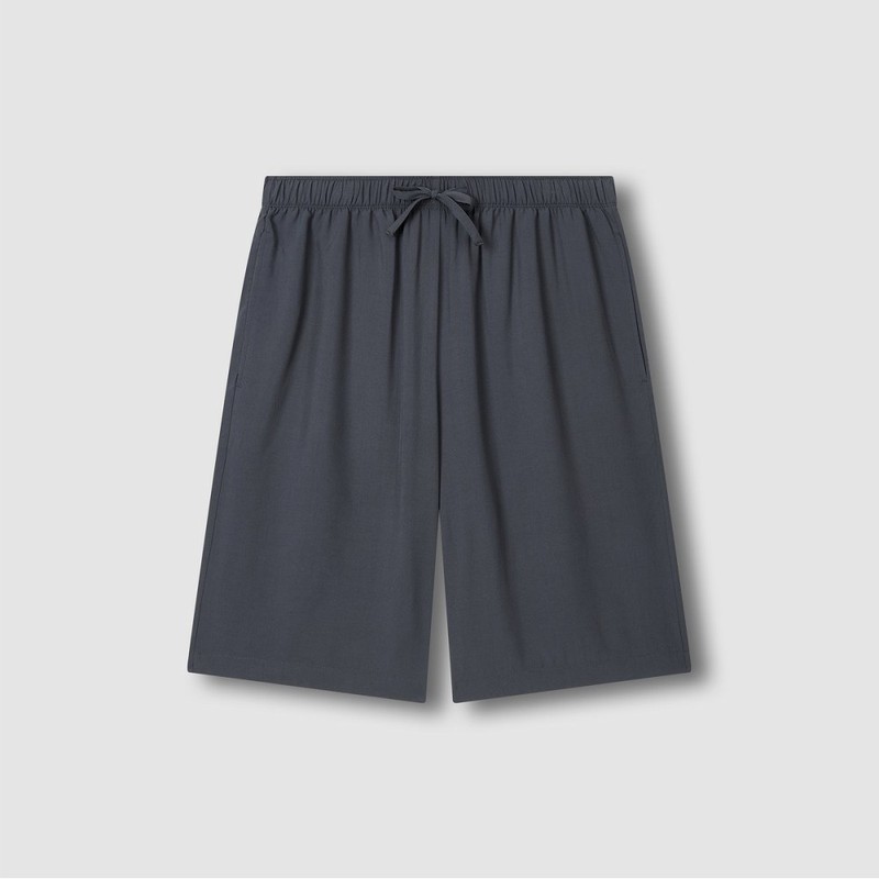 JAJU [JAJU] Men's Rayon 5-Length Pajama Pants 2-Pack_Dark Navy