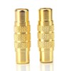 RCA Coupler, Devinal RCA Female to RCA Female Adapter Gold