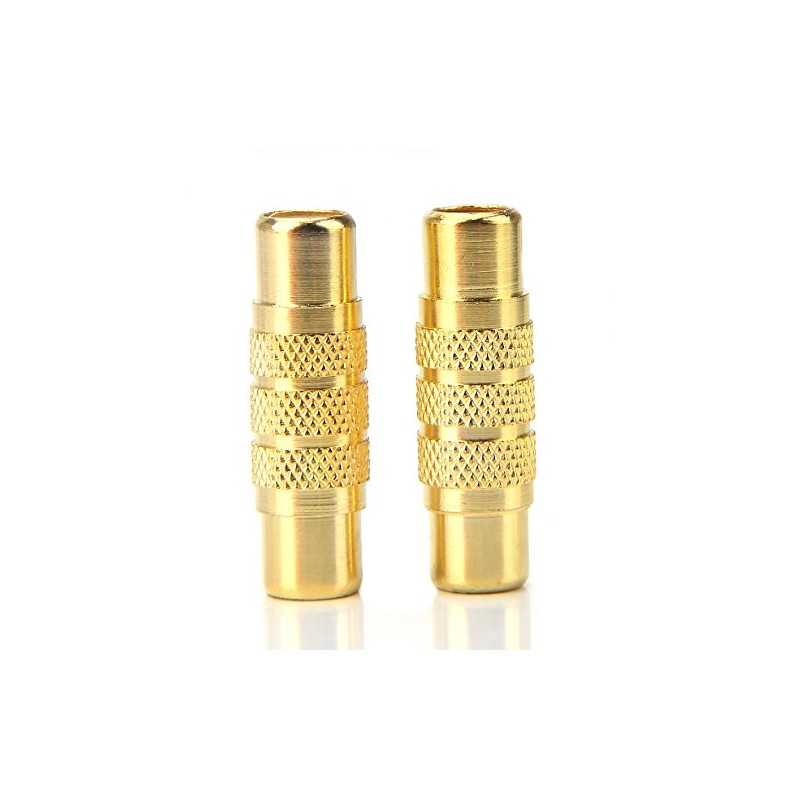 RCA Coupler, Devinal RCA Female to RCA Female Adapter Gold