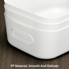 QWORK® 10 PCS White Plastic Storage Boxes with Handle 20.5