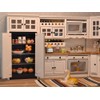 iLAND Dollhouse Kitchen, Modern Dollhouse Furniture Set on 1/12 Scale