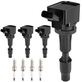 HYR Set of 4 Ignition Coil Pack and Iridium Spark Plugs Fit for 2.4L 2016-2020 Hyundai Santa Fe Sport Sonata Tucson Kia Optima Sorento Sportage L4 Replaces UF764