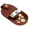 Branco Leather Men's Soft Cowhide Coin Purse, brown, Modern