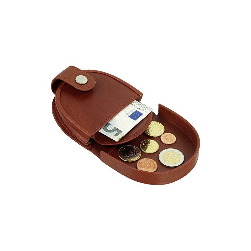 Branco Leather Men's Soft Cowhide Coin Purse, brown, Modern