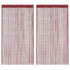 vidaXL String Curtains 2 pcs 100x250 cm Burgundy